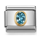 March Birthstone Link Charm – Aquamarine
