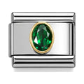 May Birthstone Link Charm – Emerald