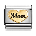 Mom Heart Link Charm