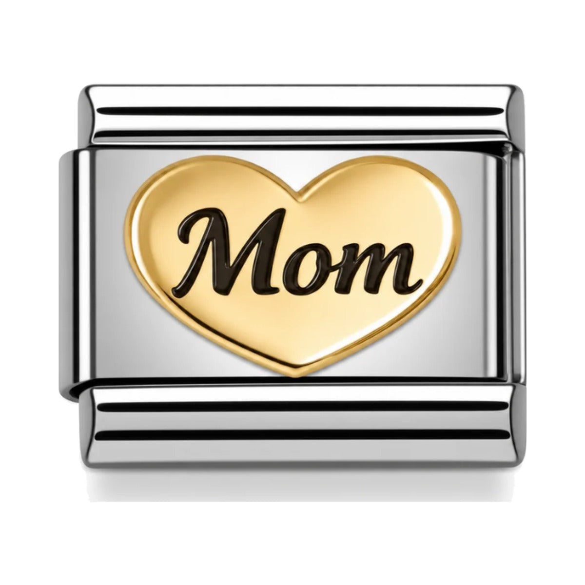 Mom Heart Link Charm