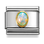 October Birthstone Link Charm – Opal