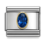 September Birthstone Link Charm – Sapphire