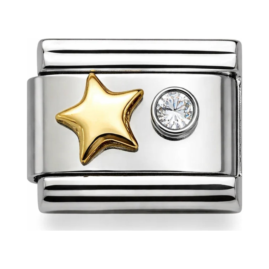 Star Link Charm with Stone
