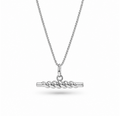 Silver Twist T-Bar necklace