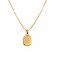 Octagonal engravable pendant necklace