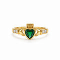 Green Claddagh Ring