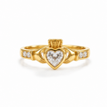Claddagh Crystal Heart Ring