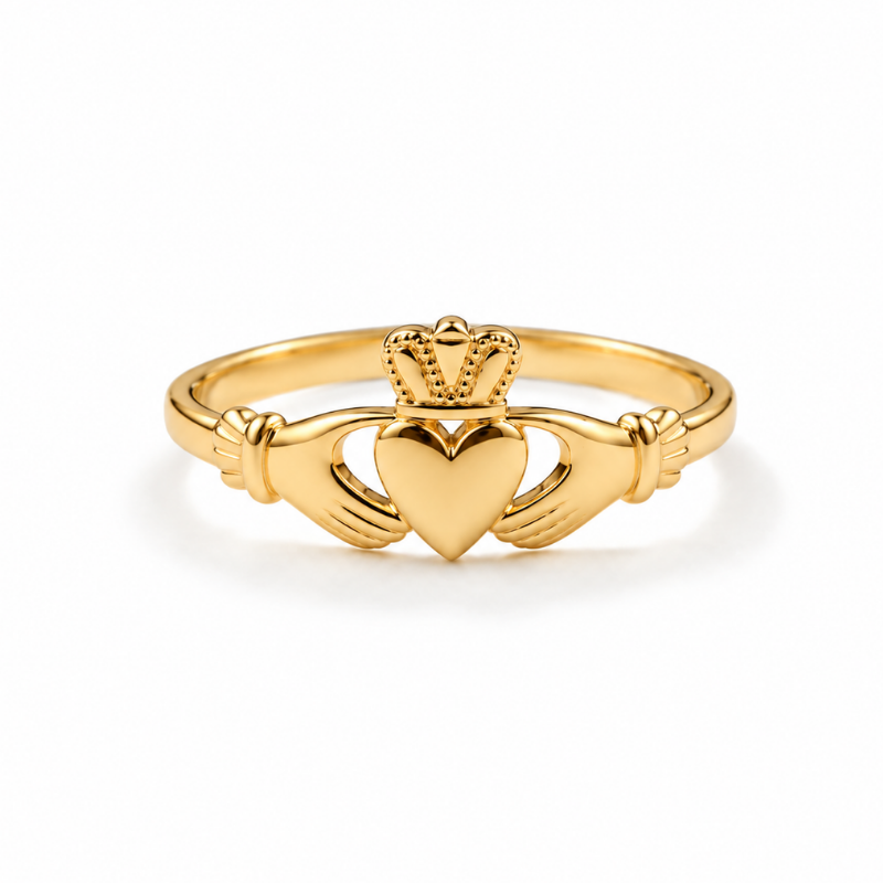 Classic Claddagh Gold Plated Ring