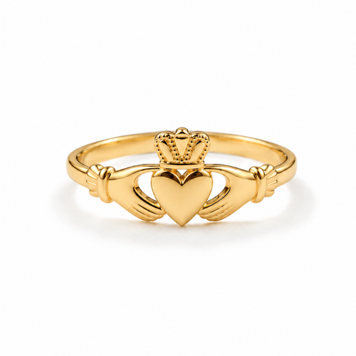 Classic Claddagh Gold Plated Ring