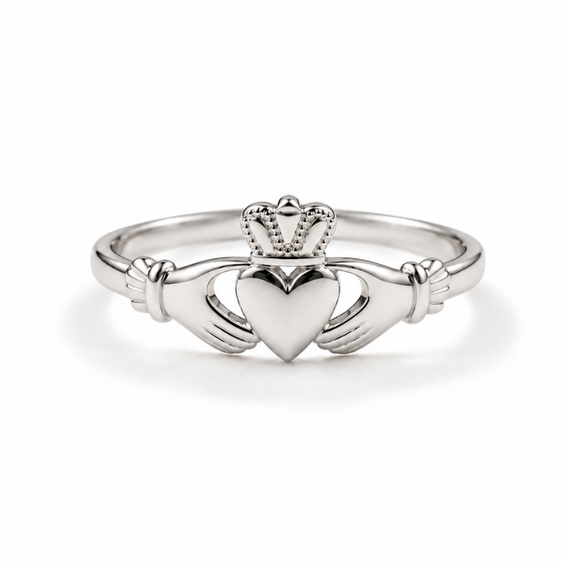 Sterling Silver Delicate Claddagh Ring