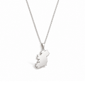 Silver Ireland Map Pendant necklace