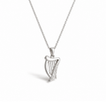Sterling Silver Irish Harp Necklace