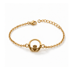 Claddagh Circle Bracelet, close-up