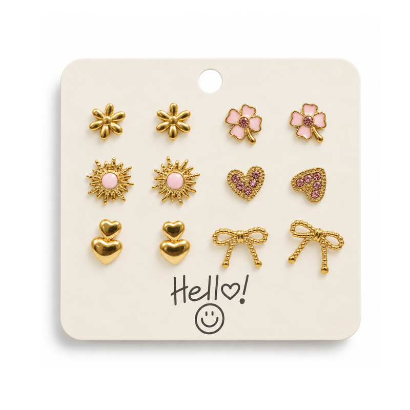 The Little Things – 6 Pair Stud Earring Set